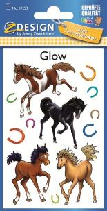 Opakowanie Naklejki świecące w ciemności - Konie