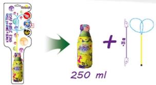 Okładka książki Obręcz do baniek mydlanych MINI MOTYLEK + 250 ml - zestaw (3648)