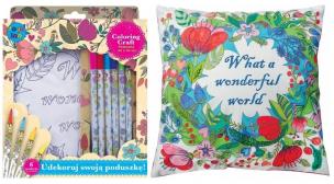 Okładka książki Poszewka kwiaty - do kolorowania + 6 mark. STnux