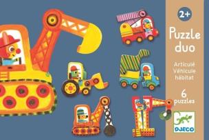 Opakowanie Puzzle pary - Pojazdy