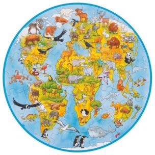 Puzzle XXL świat - okrągłe. Wydawca: Goki. Multiszop.pl Opakowanie Puzzle XXL świat - okrągłe