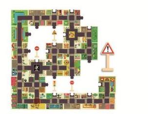 Opakowanie Puzzle - ulice w mieście ze znakami