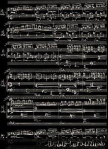 Opakowanie Teczka czarna z motywem nut - W. Lutosławski