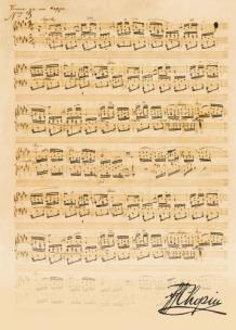 Opakowanie Teczka sepia z motywem nut - Chopin