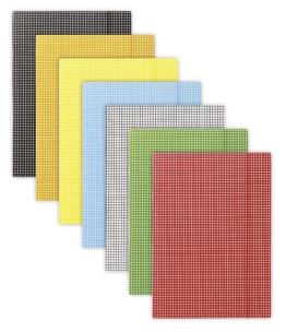 Opakowanie Teczka z gumką DONAU karton A4, 400gsm, 3-skrz., mix kolorów w kratę 25 sztuk