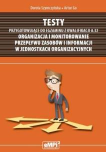 Okładka książki Testy przyg. do egz. z kw. A.32 . Organizacja...
