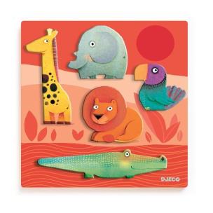 Opakowanie Układanka drewniana - Zwierzęta w dżungli