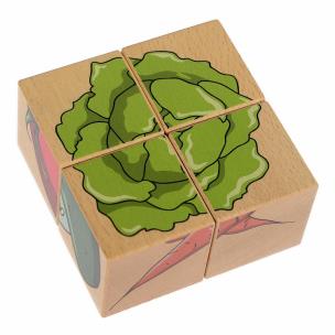 Opakowanie Układanka przestrzenna 4 klocki - Warzywa