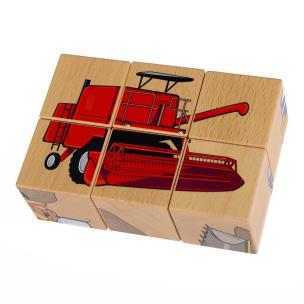 Opakowanie Układanka przestrzenna 6 klocków - Maszyny