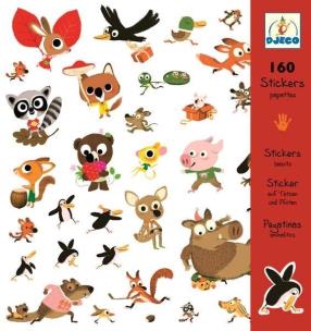 Opakowanie Zestaw naklejek 160 cz. - Zwierzątka