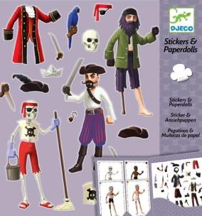 Okładka książki Zestaw naklejek i papierowych lalek - Piraci