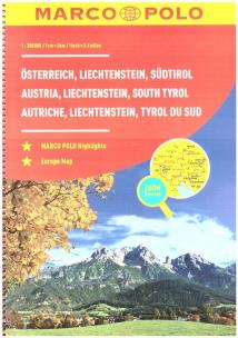 Okładka książki Atlas Austria 1:200 000 spirala w.2018 MARCO POLO