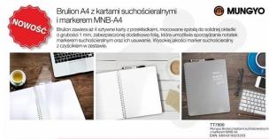 Opakowanie Brulion suchościeralny A4 z markerem MUNGYO