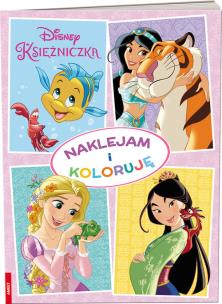 Okładka książki Disney Księżniczka Naklejam i koloruję