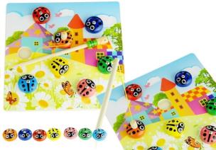 Opakowanie Gra zręcznościowa drewniane biedronki na magnes