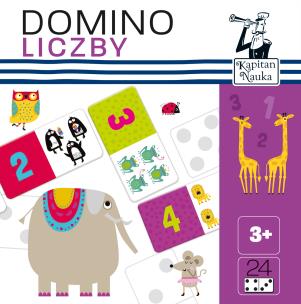 Okładka książki Kapitan Nauka. Domino obrazkowe Liczby