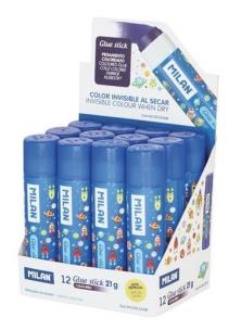 Opakowanie Klej w sztyfcie 21g niebieski (12szt) MILAN