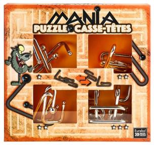 Łamigłowki metalowe 4 sztuki Puzzle-mania zestaw pomarańczowy. Wydawca: Eureka BVBA. Multiszop.pl Opakowanie Łamigłowki metalowe 4 sztuki Puzzle-mania zestaw pomarańczowy