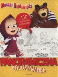Okładka książki Masza i Niedźwiedź. Panoramiczna kolorowanka