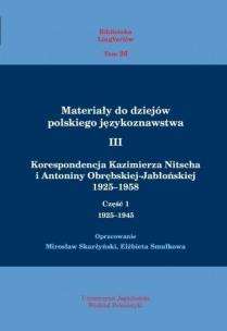 Okładka książki Materiały do dziejów pol. językoznawstwa 3 T.1-2