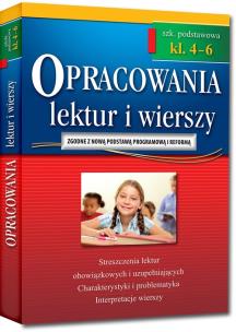 Opracowania SP 4-6 lektur i wierszy w.2018 GREG. Autor: Bączyński Jakub, Gradoń Olga, Karczewski Adam. Multiszop.pl Okładka książki Opracowania SP 4-6 lektur i wierszy w.2018 GREG