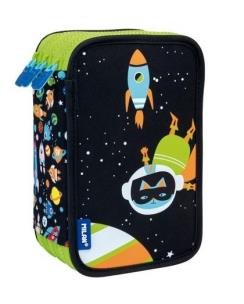 Opakowanie Piórnik 3 poz. z wyprawką SH Space czarny MILAN