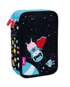 Opakowanie Piórnik 3 poz. z wyprawką SH Space czerwony MILAN