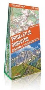 Prokletije, Durmitor, Albanian & Montenegro Alps- trekking map 1:65 000 (laminat). Autor: praca zbiorowa. Multiszop.pl Okładka książki Prokletije, Durmitor, Albanian & Montenegro Alps- trekking map 1:65 000 (laminat)