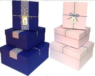 Opakowanie Pudełko Kwadrat granat L ROZETTE