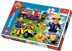 Puzzle 24 maxi Dzielny strażak Sam TREFL. Wydawca: Trefl. Multiszop.pl Opakowanie Puzzle 24 maxi Dzielny strażak Sam TREFL