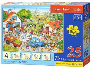 Opakowanie Puzzle Edukacyjne - Counting on the farm CASTOR