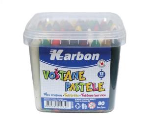 Opakowanie Woskowe kredki 80 szt. KARBON