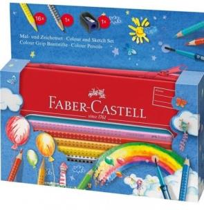 Opakowanie Zestaw do rysowania i szkicowania Grip w piórniku metalowym Faber-Caste