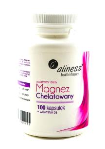 Zdjęcie produktu Aliness Magnez chelatowany 560mg z B6 100 kaps