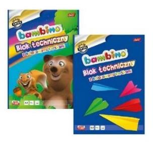 Opakowanie Blok techniczny kolorowy A4/10K (10szt) BAMBINO