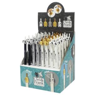 Opakowanie Długopis żel z figurką Cleo i Frank(48szt) DERFORM