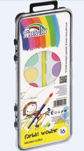 Opakowanie Farby wodne 16 kolorów FIORELLO