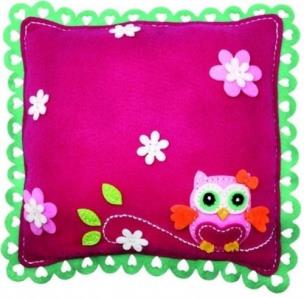 Opakowanie Filcowe Robótki - Poduszka sowa fuksja STnux