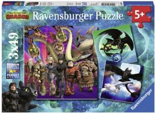 Opakowanie Jak wytresować smoka 3 - Puzzle 3x49 EL.