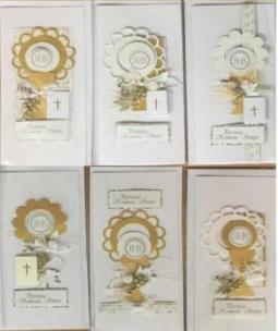 Opakowanie Karnet Komunia DL ręcznie robiony + koperta