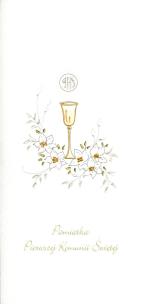 Opakowanie Karnet Komunia Kielich złoty MAK