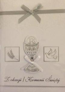 Opakowanie Karnet Komunia Premium B6 + koperta wzór nr 006