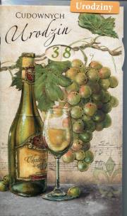 Opakowanie Karnet Urodziny z Kopertą  Ustawiony Wiek