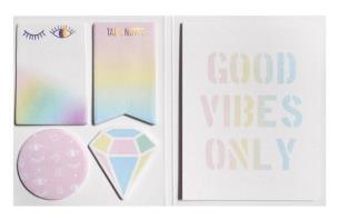 Opakowanie Karteczki samoprzylepne Good vibes only + notes