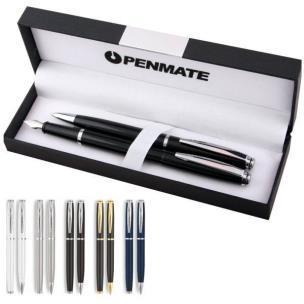 Opakowanie Komplet długopis+pióro wieczne Virtuo biały  TT7645