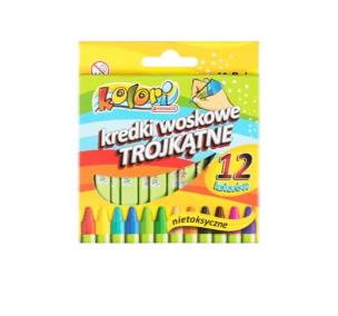 Opakowanie Kredki woskowe trójkątne 12 kolorów PENMATE