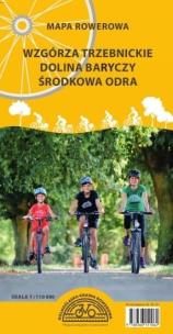 Mapa rowerowa -W. Trzebnickie i Dolina Baryczy. Autor: praca zbiorowa. Multiszop.pl Okładka książki Mapa rowerowa -W. Trzebnickie i Dolina Baryczy