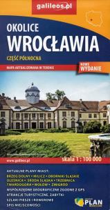 Okładka książki Mapa - Okolice Wrocławia cz. północna 1:100 000