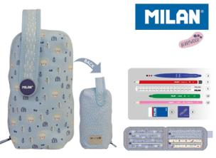 Opakowanie Multipiórnik MILAN owalny z 4 piórnikami BERRYWOOD niebieski