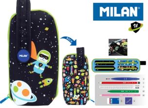 Opakowanie Multipiórnik MILAN owalny z 4 piórnikami SH czarny miś